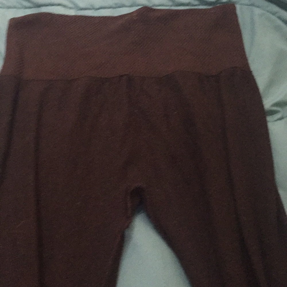 Brown and black leggings